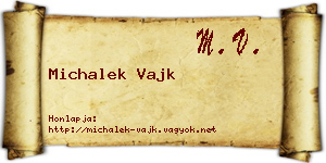 Michalek Vajk névjegykártya